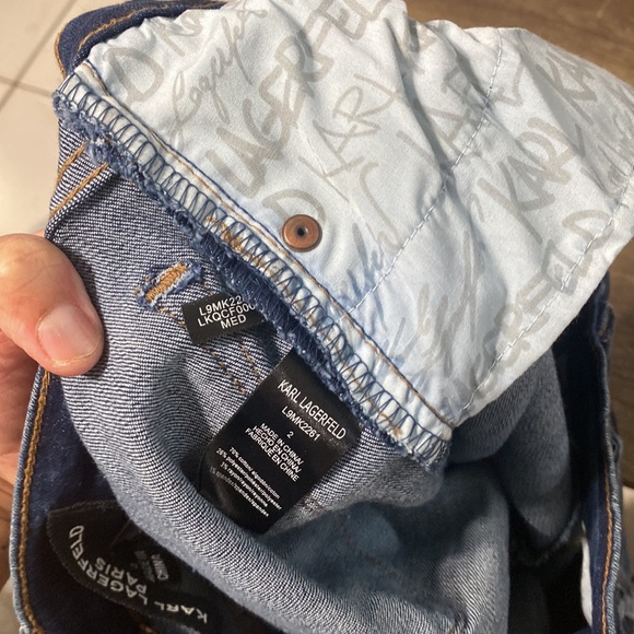 Karl Lagerfeld Paris Fringe Cropped Jeans Denim Womens Size 2 NWT - Picture 13 of 13